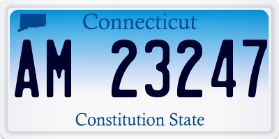 CT license plate AM23247
