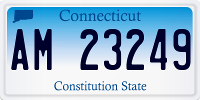 CT license plate AM23249