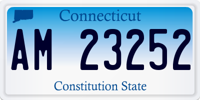 CT license plate AM23252