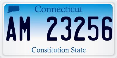 CT license plate AM23256