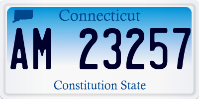 CT license plate AM23257