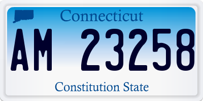 CT license plate AM23258