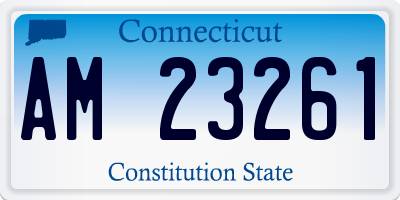 CT license plate AM23261