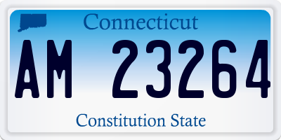 CT license plate AM23264