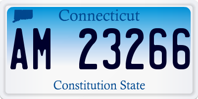 CT license plate AM23266