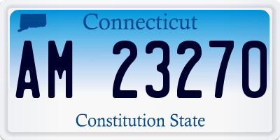 CT license plate AM23270