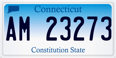 CT license plate AM23273