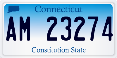 CT license plate AM23274