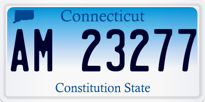 CT license plate AM23277