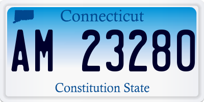 CT license plate AM23280