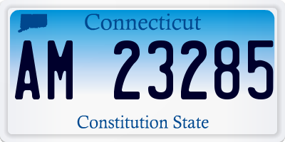 CT license plate AM23285