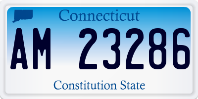 CT license plate AM23286