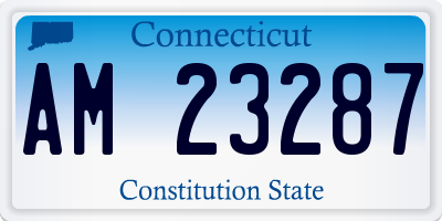 CT license plate AM23287