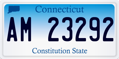 CT license plate AM23292