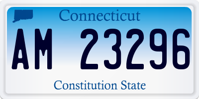 CT license plate AM23296