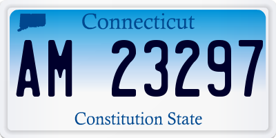 CT license plate AM23297
