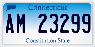 CT license plate AM23299