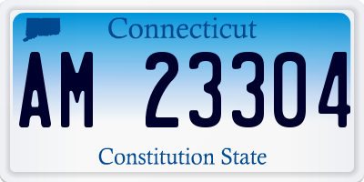 CT license plate AM23304