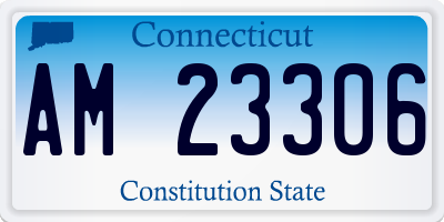 CT license plate AM23306