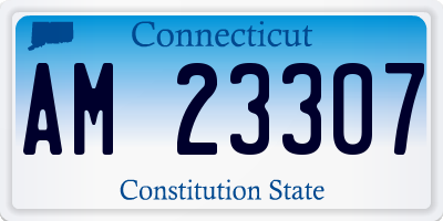 CT license plate AM23307