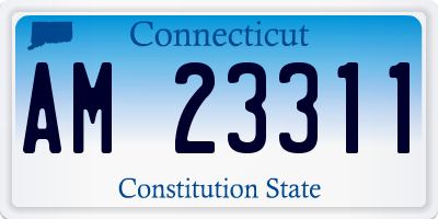 CT license plate AM23311