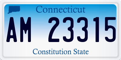 CT license plate AM23315