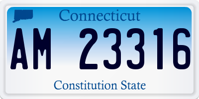 CT license plate AM23316