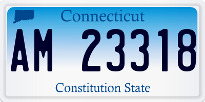CT license plate AM23318