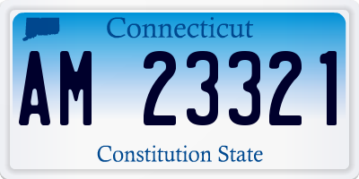 CT license plate AM23321