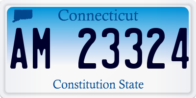 CT license plate AM23324