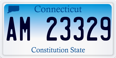CT license plate AM23329