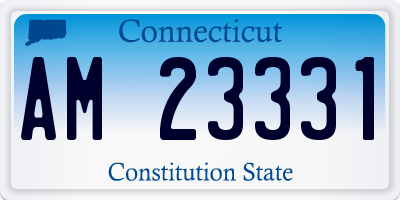 CT license plate AM23331