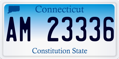 CT license plate AM23336