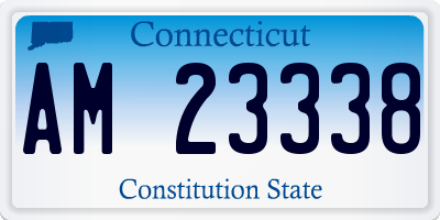 CT license plate AM23338
