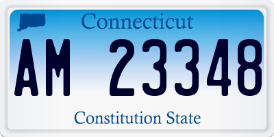 CT license plate AM23348