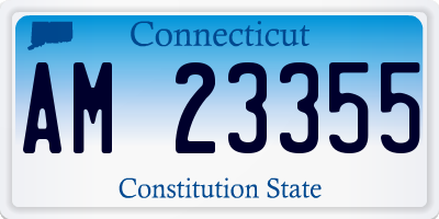 CT license plate AM23355