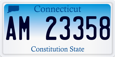 CT license plate AM23358