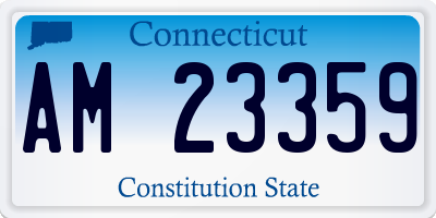 CT license plate AM23359
