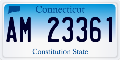 CT license plate AM23361