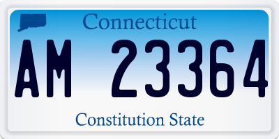 CT license plate AM23364