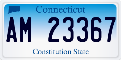 CT license plate AM23367