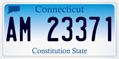 CT license plate AM23371