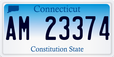 CT license plate AM23374