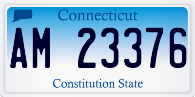 CT license plate AM23376