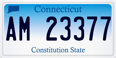 CT license plate AM23377