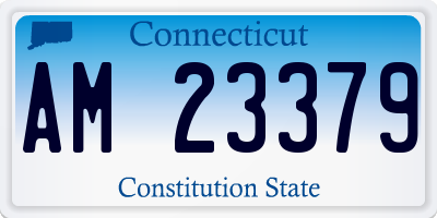 CT license plate AM23379