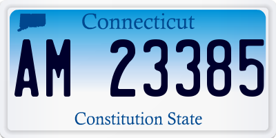 CT license plate AM23385