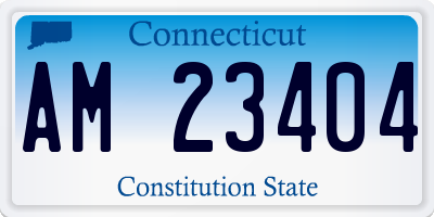 CT license plate AM23404