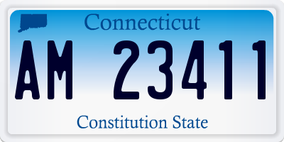CT license plate AM23411