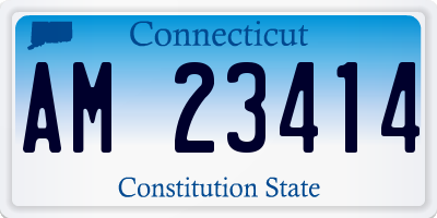 CT license plate AM23414